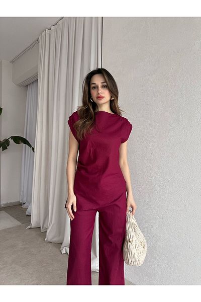 Mooi Butik Jespo Suit 3320 - Claret Red