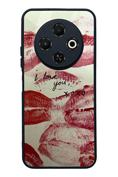 Spoyi Tecno Spark 30C I Love You Tasarımlı Glossy Telefon Kılıfı