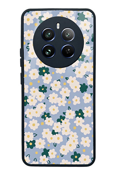 Spoyi Oppo Realme 12 Glossy Phone Case with Daisy Pattern Design