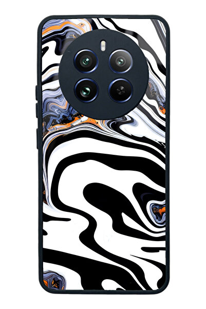 Spoyi حافظة هاتف لامعة بتصميم رخامي أبيض لهاتف اوبو ريلمي 12