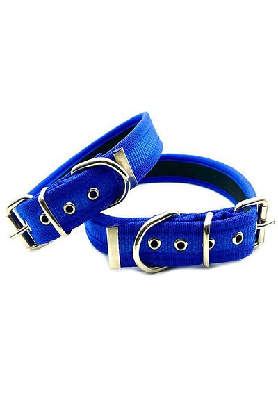 Tasma Market Navy Blue Soft Textured Column Dog Collar