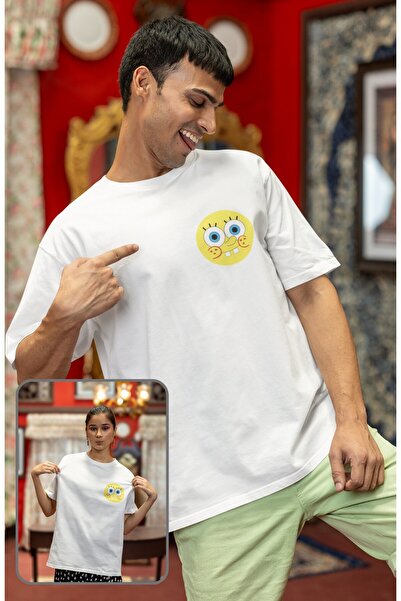 CNGZSHOP تي شيرت مطبوع عليه وجه سبونج بوب للجنسين، تي شيرت مطبوع عليه شخصية س...