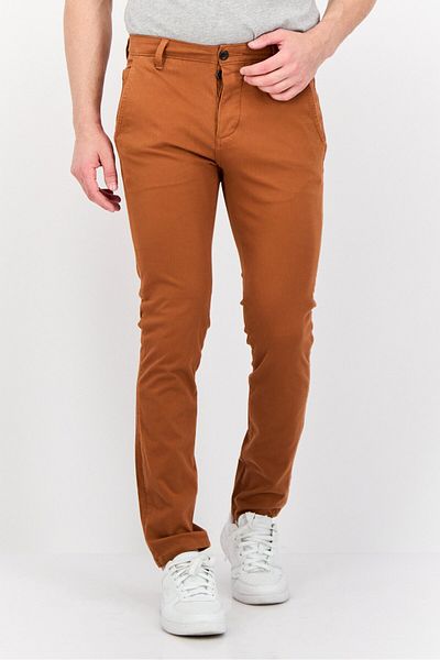 Dockers Men Skinny Fit Solid Stretchable Chino Pants, Dark Rust