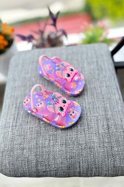 gigigiyim Cat Printed Girl's Sandals-Slippers