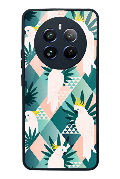 Spoyi Oppo Realme 12 Retro Parrot Design Glossy Phone Case