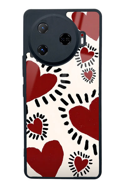 Spoyi Tecno Camon 30 Pro Brush Heart Design Glossy Phone Case