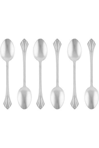 ALSAIF K2230506/cs Stainless Steel Tea Spoon 6-piece Set, Silver