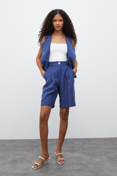 urban focus Pleated Elastic Waist Shorts