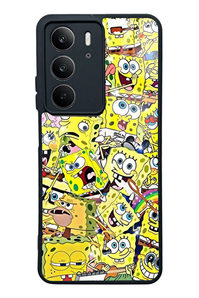 Spoyi Oppo Realme C75 Sünger Bob Tasarımlı Glossy Telefon Kılıfı