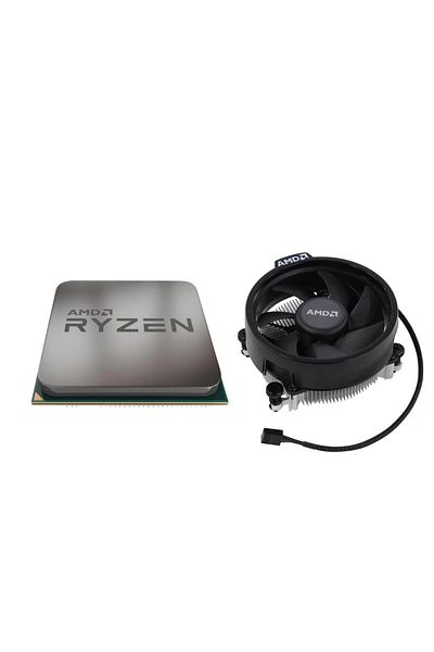 Amd معالج Ryzen 5 5600 3.5 جيجا هرتز Am4 32 ميجا بايت كاش 65 وات (TRAY) بدون صندوق مع مروحة
