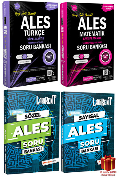 Pegem Akademi Yayıncılık 2025 Pegem Ales Türkçe Bankası+Matematik Soru Bankas...