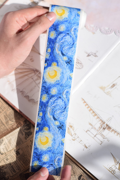 GÖKÇETasarım Yıldızlı Gece Sanat Temalı Washi Tape Sticker (5 CM X 2 M) / Was...