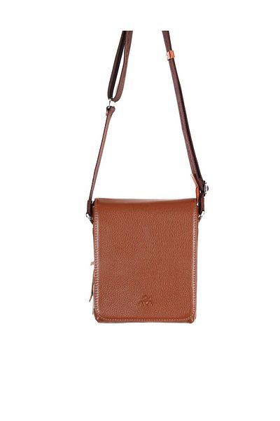 Aka Leather Tan Shoulder Strap Bag 355 6