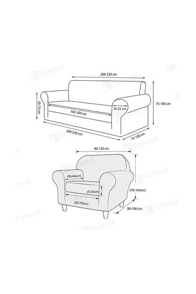 özzade Brick Pattern Seat Cover Elastic Non-Slip 3311 Set Sofa Bed Sofa Cover 1 Piece