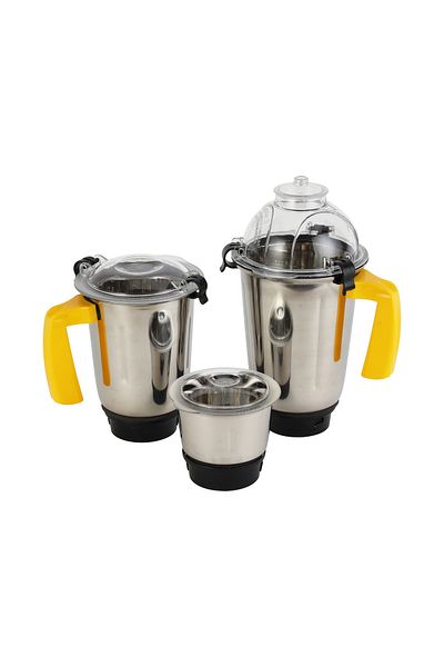 KRYPTON 3-in-1 Mixer Grinder – 750w Motor, 3 Steel Jars, 3-speed Control & Overload Protection