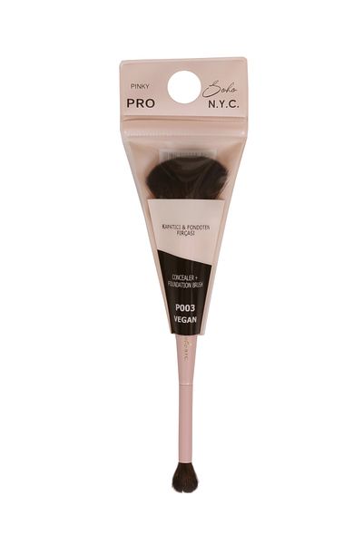 Soho N.Y.C. Pinky Pro P003-Professional Double Ended Concealer + Foundation Brush 17 cm