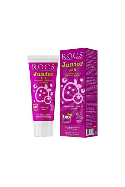 R.O.C.S. Junior 6-12 Toothpaste 60 ml / Forest Fruits with Herbal Content for Children (2 Pcs)