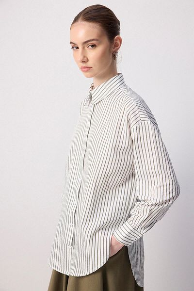 Touché Privé Pinstripe Oversized Shirt