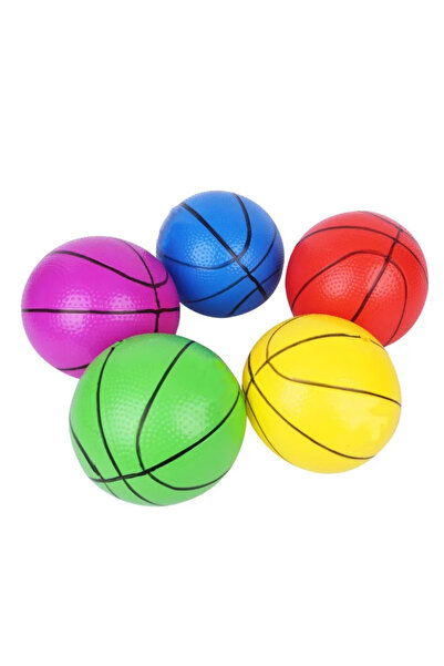 abnturk 2 Adet Mini Plastik Basketbol Topu Renkli Plastik Top