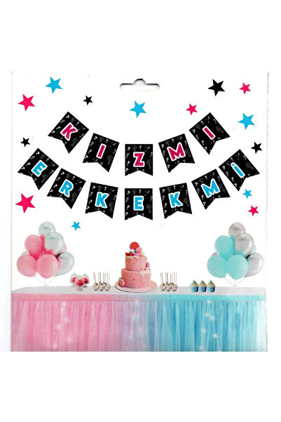 FOKUL Kız Mı Erkek Mi Yazısı Cinsiyet Öğrenme Partisi Boy Or Girl Banner