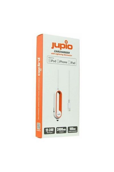 Jupio Incarcator Auto Lightning, pentru dispozitive Apple, Jupio, 1m, Alb