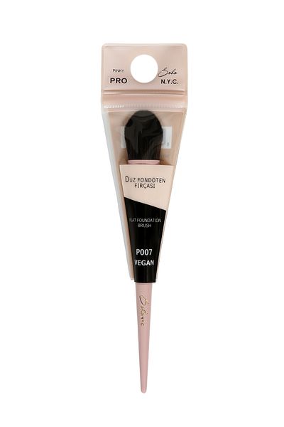 Soho N.Y.C. Pinky Pro P007- Professional Flat, Round Angle Foundation Brush 16.5 cm