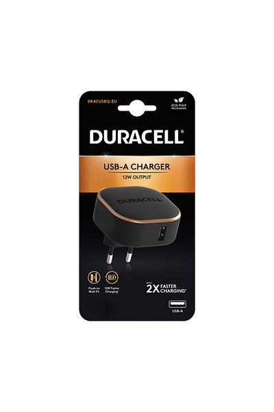 Duracell Duracell Charger, 12W, 1 x USB-A, 5V @ 2.4A, Black