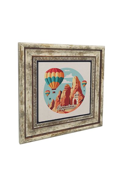 Sadrazam Tablou din piatră naturală imprimată cu imaginea Cappadociei (25 X 25 KRT-161)