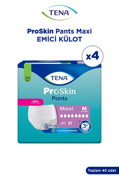 TENA Pants 8 Drop Maxi Absorbent Panties Medium Size Medium 10 Pack 4 Pack / 40 Pieces