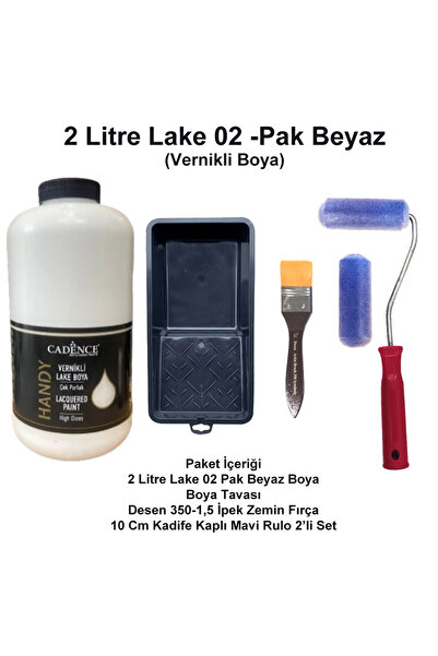 Cadence Boya 2 LİTRE HANDY LAKE 02-PAK BEYAZ(KENDİNDEN VERNİKLİ)KADİFE KAPLI ...