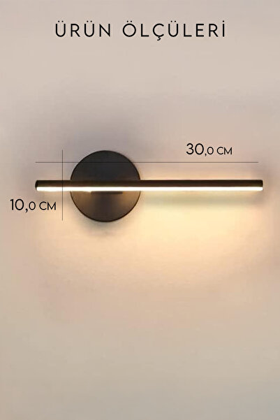 Voxify Kılıç Model Dekoratif Banyo Duvar Ayna Tablo Resim Aydınlatması Led Flüt Aplik Sarı Işık 220w