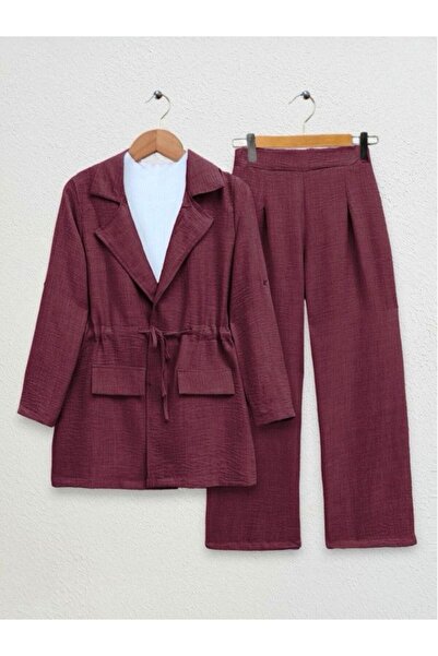 modasindoma γυναικείο κοστούμι λινό σακάκι