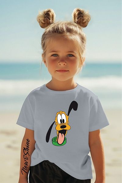 New Shine 1 tricou este un cadou pentru achiziții de 6 și mai sus în coș - Tricou pentru copii supradimensionat cu imprimeu Goofy