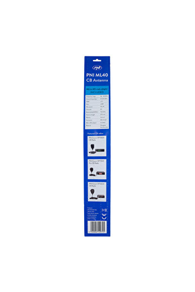 PNI Antena CB PNI ML40, lungime 57 cm, cu adaptor filetat tata-tata M6 la M5 inclus