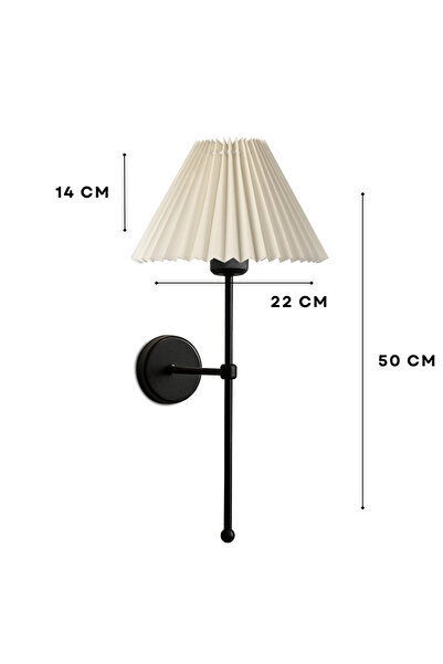 HOMİNG Homing Nura Wall Sconce Ecru Pleated Headboard 241988