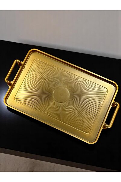 CHANCE GİFT Desenli Şık Plastik Sunum Tepsisi Kahve Sunum Tepsisi Organizer Dekoratif Elegant Tepsi (1 Adet)