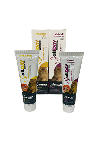 ALLDAY PHARMACY Allday İkili Set Tüy Yumağı Önleyici Kedi Malt & Multivitamin