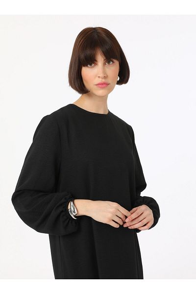 Refka Φόρεμα Hijab Soft Touch - Μαύρο - Refka