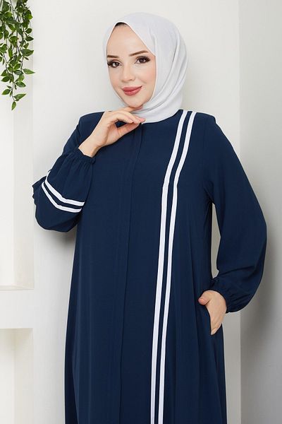 InStyle Striped Medina Silk Indigo Ferace