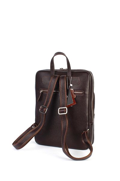 Aka Deri Medium Size Brown Leather Backpack 906 4