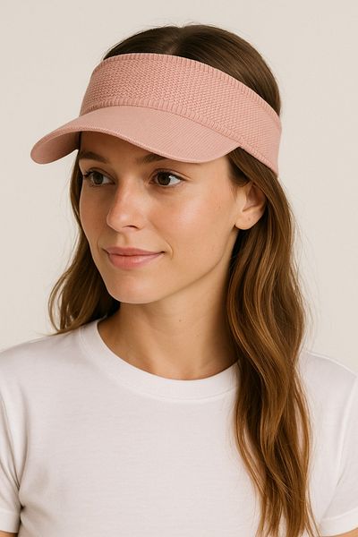LAGRANZE Women's Knit Detailed Sports Visor Hat - Premium Summer Sun Shield
