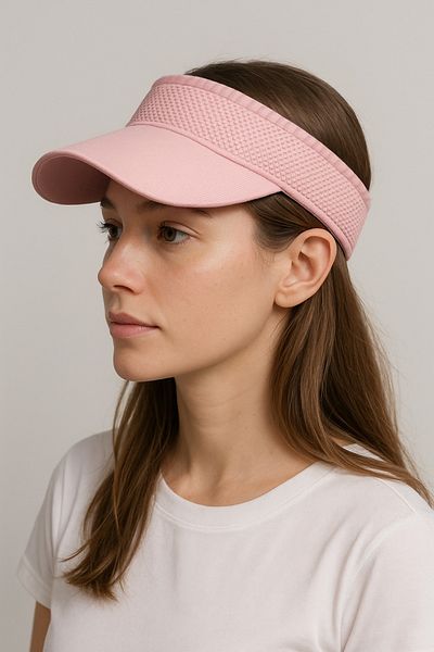 LAGRANZE Women's Knit Detailed Sports Visor Hat - Premium Summer Sun Shield