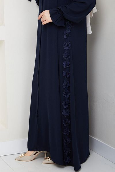 InStyle Rose Crepe Dark Navy Blue Ferace