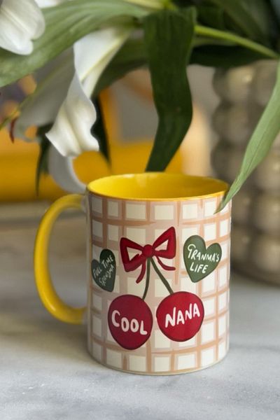 Hello Melody Design "Cool Nana" Mug - Digital Printing Porcelain Mug Specially Designed for Grandma and Grandma 9.5X8 cm