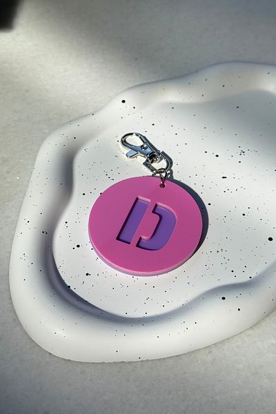 klovi Letter Bag Charm Keychain Accessory