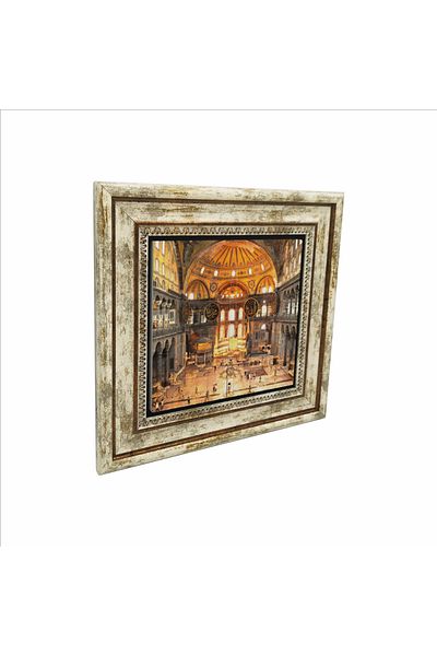 Sadrazam Tablou din piatră naturală imprimat în interiorul Moscheei Hagia Sophia (25 X 25 KRT-9)