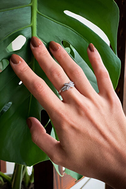 Radino Collection Adjustable Steel Ring with Zircon Stone