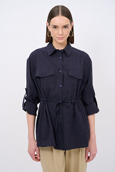 Love My Body Beli Büzgülü Gömlek