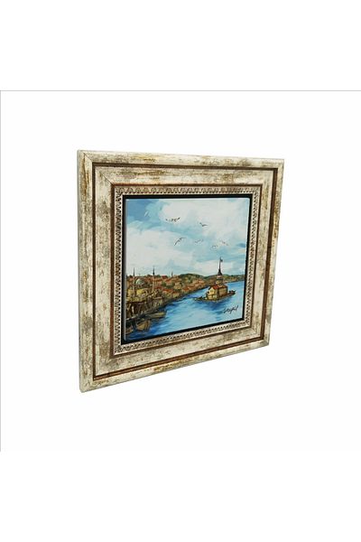 Sadrazam Maiden's Tower Printed Natural Stone Painting (25 X 25 Krt-19)
