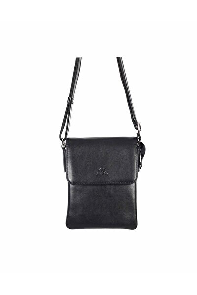 Aka Deri حقيبة كتف جلدية سوداء 322 1
